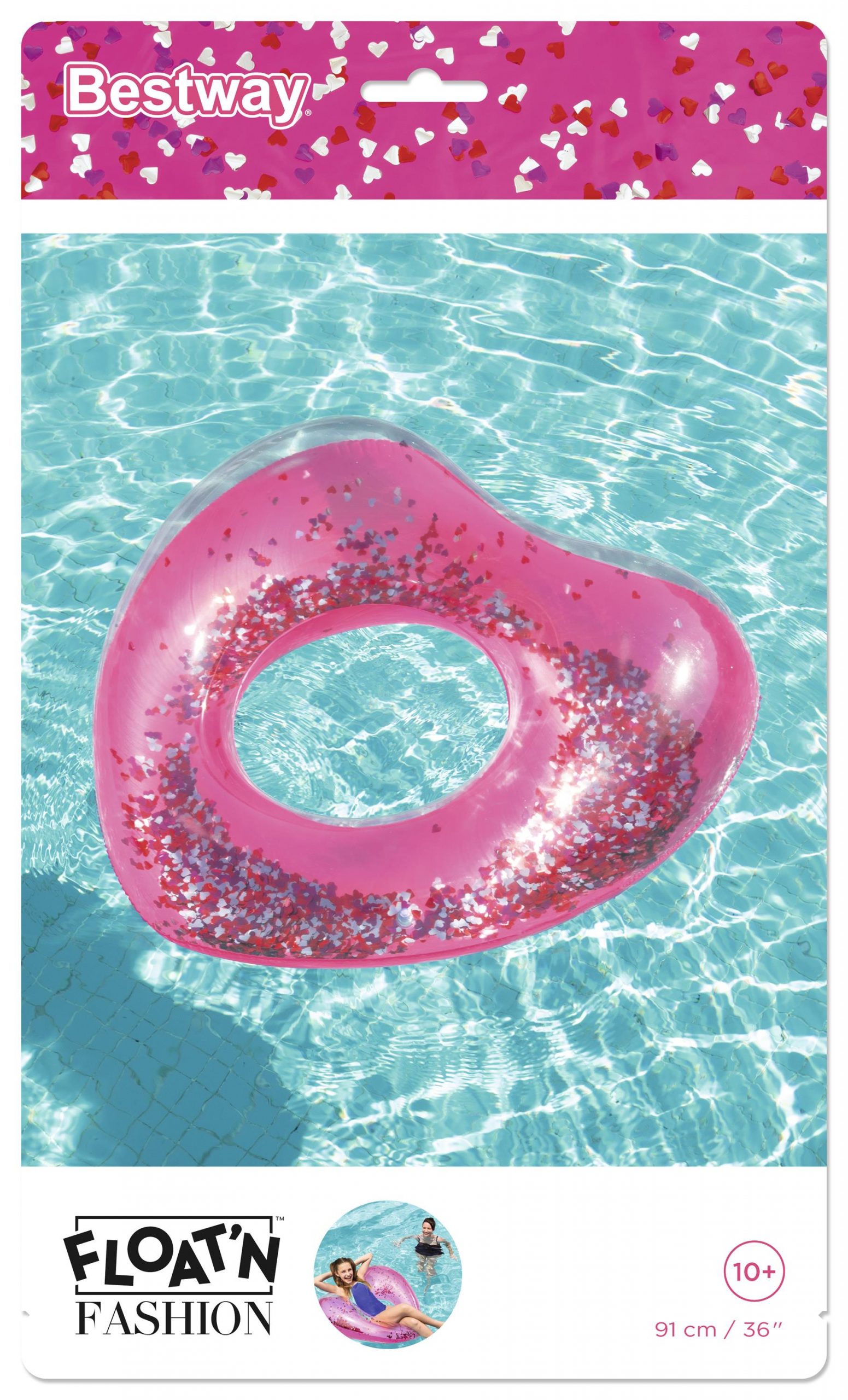 גלגל מים לב עם נצנצים