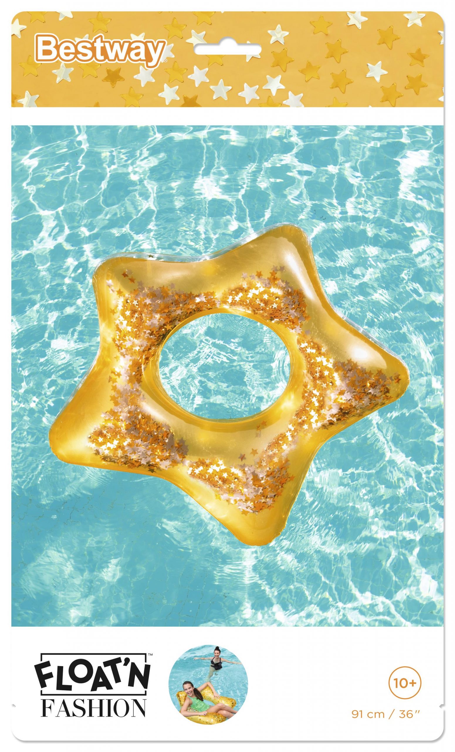 גלגל מים כוכב עם נצנצים